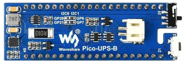 Alt view image 3 of 3 - AJMRTC Pico-UPS-B UPS Module for Raspberry Pi Pico, Stackable Li-Po Uninterruptible Power Supply Expansion Board, I2C Battery Monitoring, Multi Safety Protection, Backup Power for Raspberry Pi Pico Io