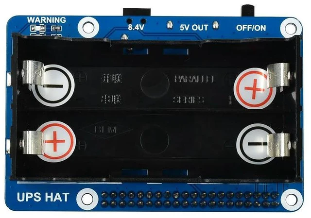 Alt view image 3 of 3 - AJMRTC UPS HAT for Raspberry Pi, Uninterruptible Power Supply Expansion Board, Supports Charge and Power Output at the Same Time, Stable 5V Power Output, Multi Protection for Raspberry Pi 4B 3B+ 5 IoT