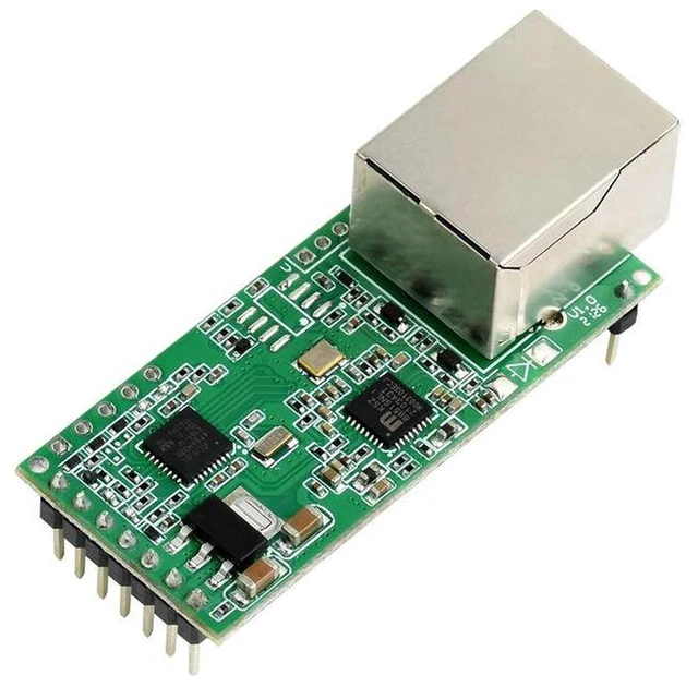 Alt view image 3 of 3 - AJMRTC UART TTL to Ethernet Converter Module, High Speed Stable Low Power Serial to TCP/IP Network Server, TTL Serial Port to Ethernet Adapter for Industrial Data Transmission & IoT Projects