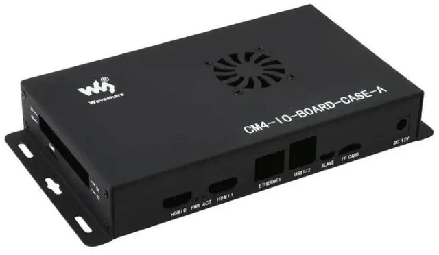 Alt view image 2 of 2 - AJMRTC CM4-IO-BOARD-CASE-A, Type A Enclosure Box for Raspberry Pi Compute Module 4 IO Board, Plastic Protective Housing with Cooling Fan, for CM4 IO Board Embedded and DIY Projects
