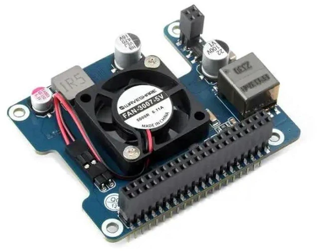 Main image of AJMRTC PoE HAT (F) for Raspberry Pi 5, High Power Power Over Ethernet HAT with Onboard Cooling Fan & Metal Heatsink, IEEE 802.3af/at PoE+ Network Standard, 40PIN GPIO Stackable Expansion Board for Ras