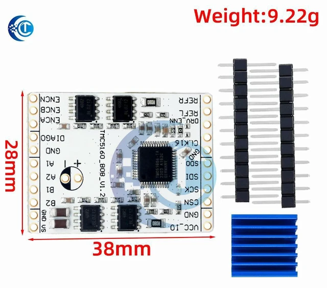 Alt view image 2 of 3 - AJMRTC TMC5160TA-V1.0 BOB High Power Stepper Motor Driver, TMC5160 StepStick Super Silent Step Motor Module with StealthChop & SpreadCycle, 3D Printer Stepper Driver for CNC, Laser Engraving Machines