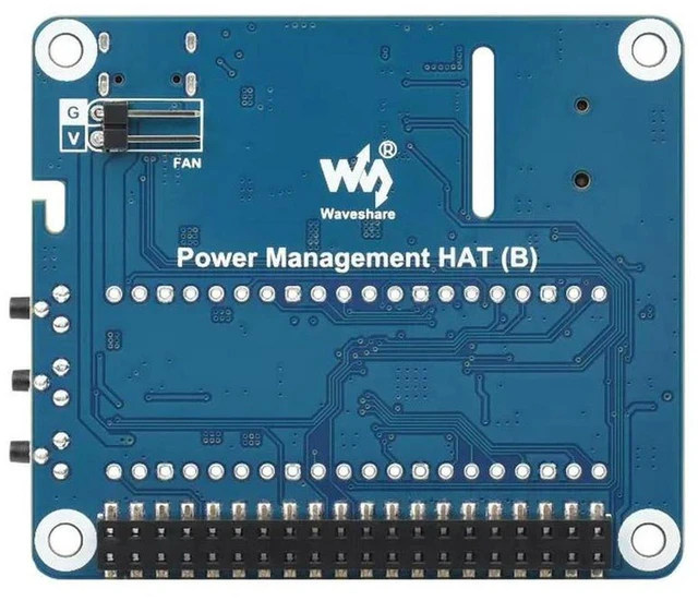 Main image of AJMRTC Power Management HAT (B) for Raspberry Pi, Supports Simultaneous Charging & Power Output, Embedded RTC Real-Time Clock, Multiple Protection Circuits, 40PIN GPIO Stackable UPS Expansion Board