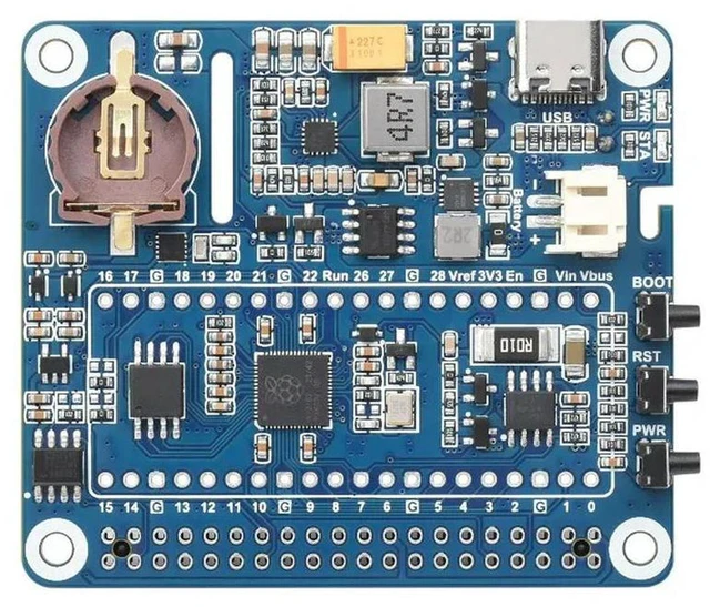 Alt view image 3 of 3 - AJMRTC Power Management HAT (B) for Raspberry Pi, Supports Simultaneous Charging & Power Output, Embedded RTC Real-Time Clock, Multiple Protection Circuits, 40PIN GPIO Stackable UPS Expansion Board