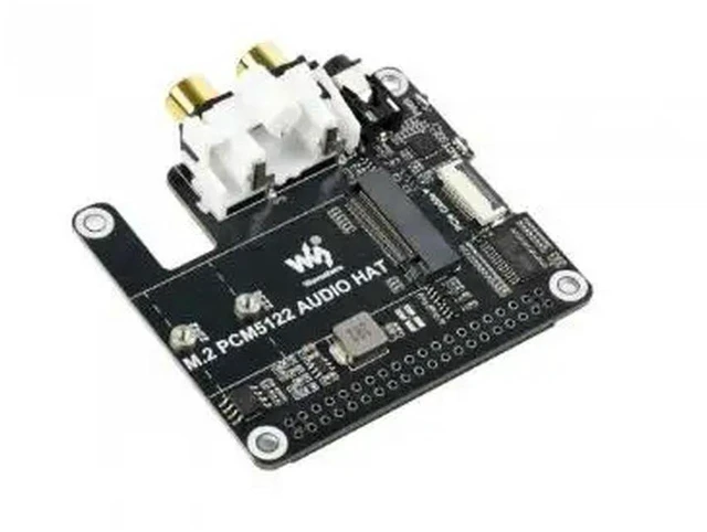Alt view image 3 of 3 - AJMRTC M.2 PCM5122 Audio HAT, PCIe To M.2 HAT with I2S Audio Extension for Raspberry Pi, Supports NVMe Protocol M.2 Solid State Drive, HiFi DAC Expansion Board for Media Player & NAS Projects
