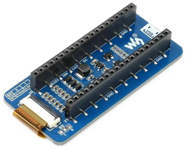 Alt view image 3 of 3 - AJMRTC Pico-ePaper-2.13-B, 2.13 Inch E-Paper E-Ink Display Module (B) for Raspberry Pi Pico, 250×122 Resolution, Red Black White 3-Color Screen, SPI Interface Low Power E-Paper Screen