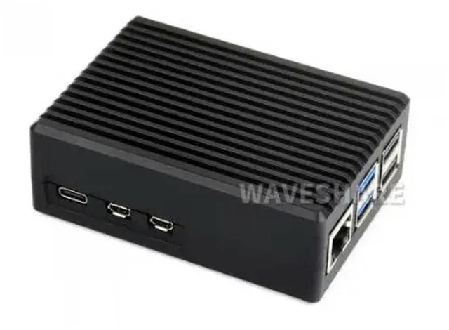 Alt view image 2 of 3 - AJMRTC PI5-CASE-I Aluminum Stripe Grooved Case for Raspberry Pi 5, Metal Enclosure with Built-in Cooling Fan & Heatsink Pillars, Passive & Active Combined Cooling Protective Shell for Raspberry Pi 5
