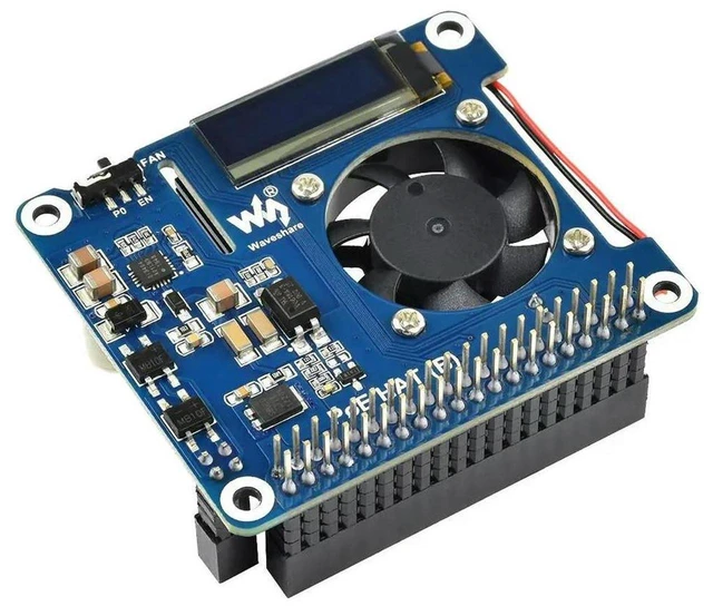 Main image of AJMRTC Power over Ethernet HAT (B) for Raspberry Pi 3B+/4B, IEEE 802.3af PoE Network Expansion Board with OLED Display Monitor, 40PIN GPIO Stackable PoE HAT with Real-time Power Status Readout