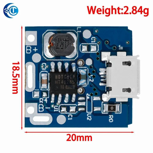 Alt view image 3 of 3 - AJMRTC 100PCS 5V LED Display Boost Power Module, 134N3P Micro LiPo Charger with USB Port & Multi Protection Board, Lithium Battery Charging & Step-Up Power Supply Module for Small Electronic Projects