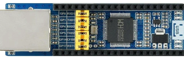Main image of AJMRTC Ethernet to UART Converter for Raspberry Pi Pico, 10/100M High Speed Ethernet Serial Transparent Transmission Module, SPI Interface Network to UART Communication Board