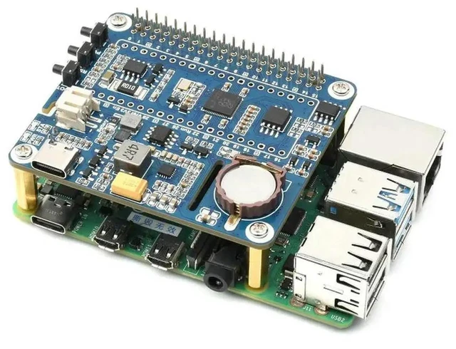 Alt view image 2 of 3 - AJMRTC Power Management HAT for Raspberry Pi, UPS Expansion Board with RTC Real Time Clock, Support Simultaneous Charging & Power Output, Multi Protection Circuits, 40PIN GPIO Stackable HAT for Raspbe