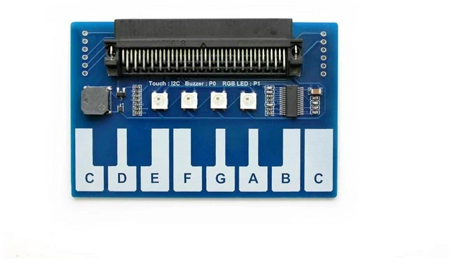 Alt view image 3 of 3 - AJMRTC Mini Piano Module for Micro Bit, Touch Keys Music Player Module with 4x RGB LEDs, Touch Sensitive Piano Expansion Board for Microbit STEM Education Programming Projects
