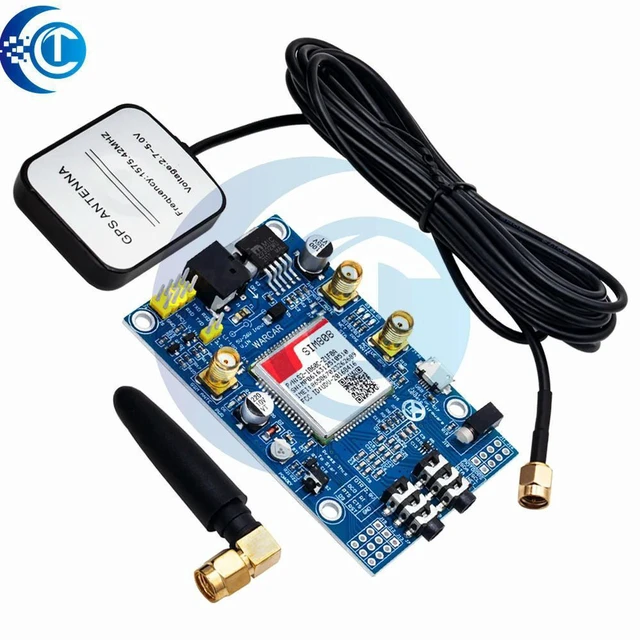 Alt view image 2 of 3 - AJMRTC SIM808 GSM GPRS GPS Development Board, Replacement for SIM908 Module, IPX & SMA Antenna Interfaces, Comes with GPS Antenna, Quad-band 2G Cellular GPS Tracker Board for Raspberry Pi & Arduino