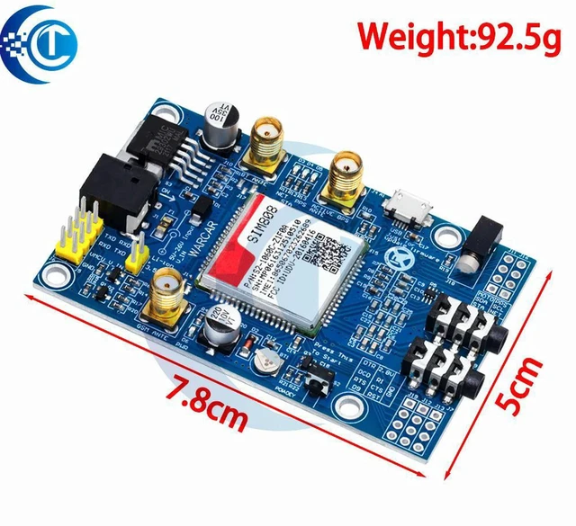 Alt view image 3 of 3 - AJMRTC SIM808 GSM GPRS GPS Development Board, Replacement for SIM908 Module, IPX & SMA Antenna Interfaces, Comes with GPS Antenna, Quad-band 2G Cellular GPS Tracker Board for Raspberry Pi & Arduino
