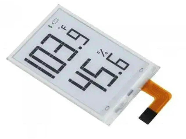 Alt view image 3 of 3 - AJMRTC 2Pcs 1.9inch Segment e-Paper Raw Display, 91 Segments I2C Bus E-Ink Screen, Black White Segment Display, Compatible with Arduino Raspberry Pi STM32, for Temperature Humidity Meter, Humidifier,