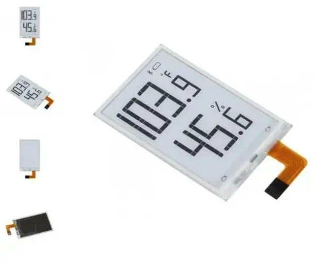 Alt view image 2 of 3 - AJMRTC 2Pcs 1.9inch Segment e-Paper Raw Display, 91 Segments I2C Bus E-Ink Screen, Black White Segment Display, Compatible with Arduino Raspberry Pi STM32, for Temperature Humidity Meter, Humidifier,