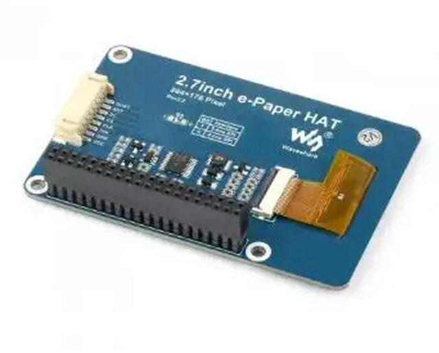 Main image of AJMRTC 2.7inch E-Paper HAT, 264×176 Resolution E-Ink Display HAT, SPI Interface e-Paper Screen for Raspberry Pi 5 4B 3B+ 3B 2B Zero Zero W WH, Supports Partial & Full Refresh for IoT Projects