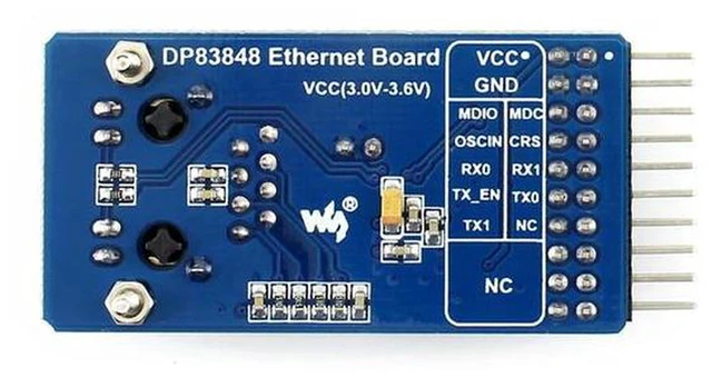 Alt view image 2 of 3 - AJMRTC DP83848 Ethernet Board, Single Port 10/100 Mb/s Ethernet Physical Layer Module with RJ45 Connector, Ethernet Transceiver Module for STM32 Arduino Raspberry Pi Embedded Network Development