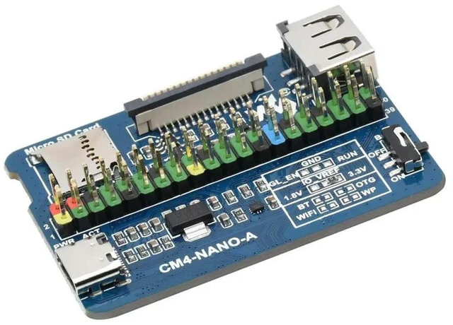 Alt view image 2 of 2 - AJMRTC CM4-NANO-A, Nano Base Board (A) for Raspberry Pi Compute Module 4, Same Size as CM4 Carrier Board, Compact CM4 Expansion Board with GPIO, USB, CSI Interface for Embedded IoT Projects