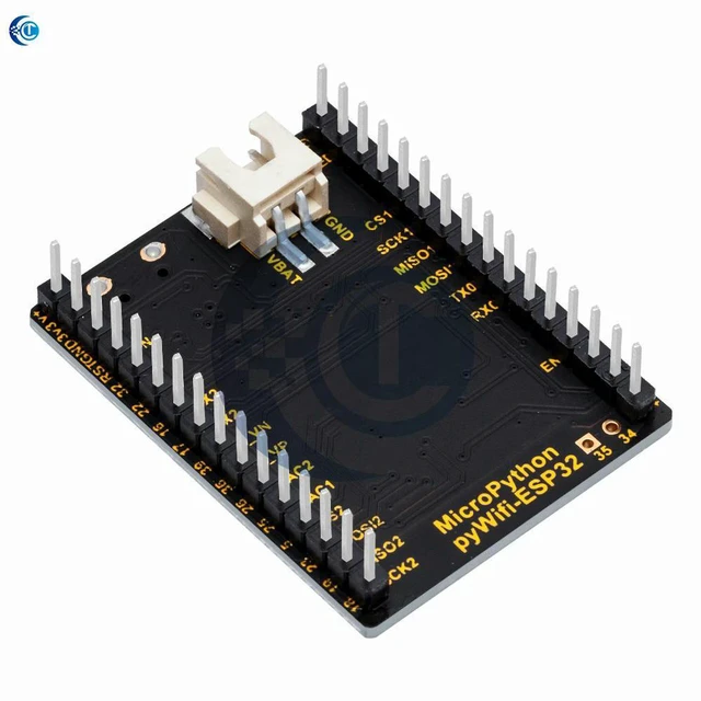 Alt view image 2 of 3 - AJMRTC PY-ESP32 Micro Python IoT Learning Development Board, ESP32 WR-00N-32 MCU Module, Micro USB Interface, WiFi BT BLE Wireless, DC 3.6V-6V Power Supply for IoT Programming & Electronic Learning