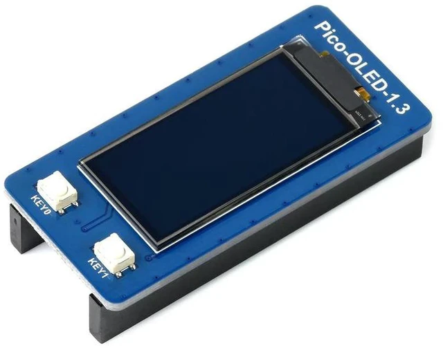 Alt view image 2 of 3 - AJMRTC 1.3inch OLED Display Module for Raspberry Pi Pico, 64×128 Resolution, SPI I2C Dual Interface, SH1107 Driver, Onboard 2 Buttons, Monochrome Screen for DIY Embedded IoT Projects