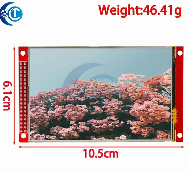 Alt view image 3 of 3 - AJMRTC 4.0" TFT Touch LCD Screen Module, ILI9488 Driver, 320×480 Resolution, 16Bit Color Depth, SPI Parallel Interface, Resistive Touch Panel, Color Display for Arduino UNO Mega2560 DIY Embedded Proje