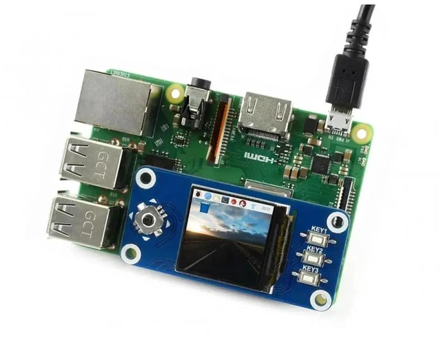 Main image of AJMRTC 1.3inch IPS LCD HAT for Raspberry Pi, 240×240 Resolution IPS Display Module, Wide Viewing Angle Color Screen, SPI Interface Stackable HAT for Raspberry Pi Maker Embedded DIY Electronic Projects