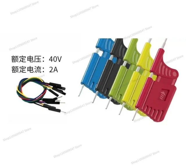Alt view image 3 of 3 - AJMRTC Chip-free Test Clip, TSSOP IC Double Hook Clip, BIOS Programming Fixture for Logic Analyzer, IC Signal Testing, Chip Programming and Electronic Debugging Maker Projects