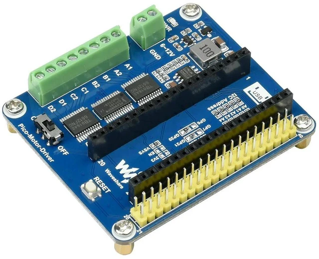 Alt view image 3 of 3 - AJMRTC DC Motor Driver Module for Raspberry Pi Pico, Drives Up to 4 DC Motors, Pico-Motor-Driver Expansion Board, PWM Speed & Direction Control for Smart Car, Robot Chassis, Embedded DIY Robotics