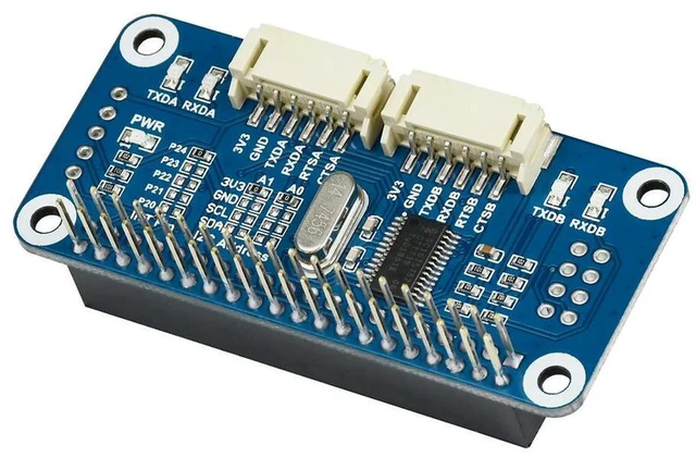 Alt view image 3 of 3 - AJMRTC Serial Expansion HAT for Raspberry Pi, I2C Interface, 2-Channel UART & 8 Programmable GPIOs, Multi Serial Port Expansion Board for Industrial Serial Communication, Sensor Embedded DIY Projects