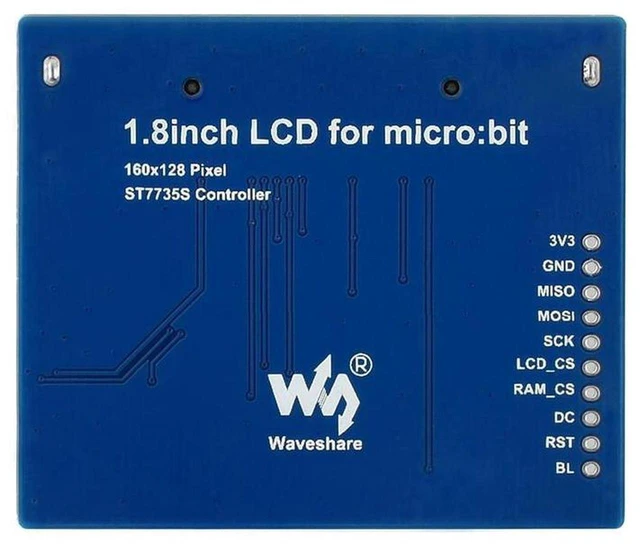 Main image of AJMRTC 1.8inch Colorful Display Module for micro:bit, 160×128 Resolution, 65K Colors TFT LCD, SPI Interface, Plug-On Expansion Screen for micro:bit STEM Education & Maker DIY Projects