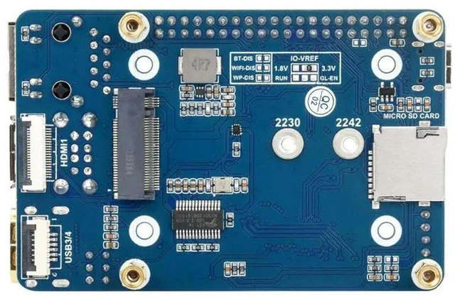 Main image of AJMRTC CM4-IO-BASE-A Mini Base Board (A) for Raspberry Pi Compute Module 4, Compact CM4 Carrier Board, Expansion IO Board for Embedded Industrial Control DIY Projects
