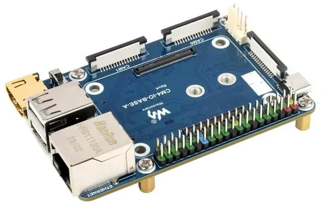 Alt view image 2 of 2 - AJMRTC CM4-IO-BASE-A Mini Base Board (A) for Raspberry Pi Compute Module 4, Compact CM4 Carrier Board, Expansion IO Board for Embedded Industrial Control DIY Projects