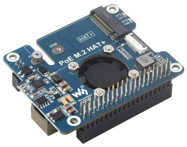 Main image of AJMRTC POE M.2 HAT+ Adapter for Raspberry Pi 5, PoE Function Supported, M.2 NVMe SSD Expansion Board, High Speed Read Storage & Power over Ethernet for SBC DIY Projects