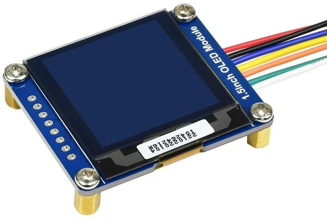 Main image of AJMRTC 1.5 Inch Grayscale Display Module, 128×128 Pixels 16 Grayscale Levels, Embedded Controller, SPI & I2C Dual Interfaces, Small Screen Panel for Embedded DIY Electronic Projects