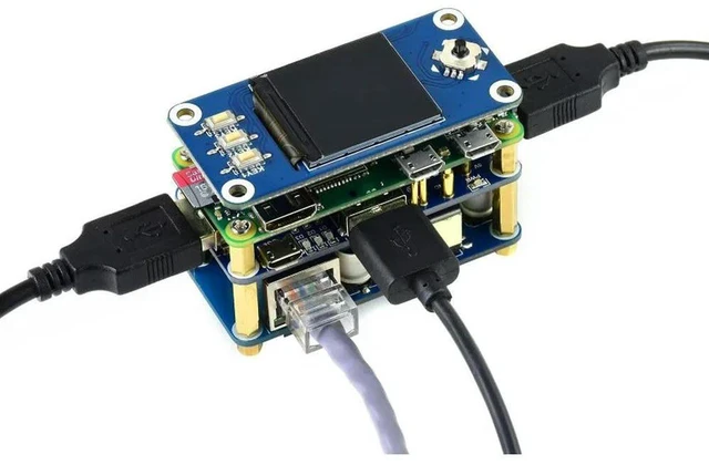 Alt view image 3 of 3 - AJMRTC PoE ETH USB HUB HAT for Raspberry Pi Zero, 1x RJ45 Ethernet Port, 3x USB Ports, PoE Power Supply & Network Expansion Board, Ethernet USB Hub HAT for Raspberry Pi Zero Series IoT Projects