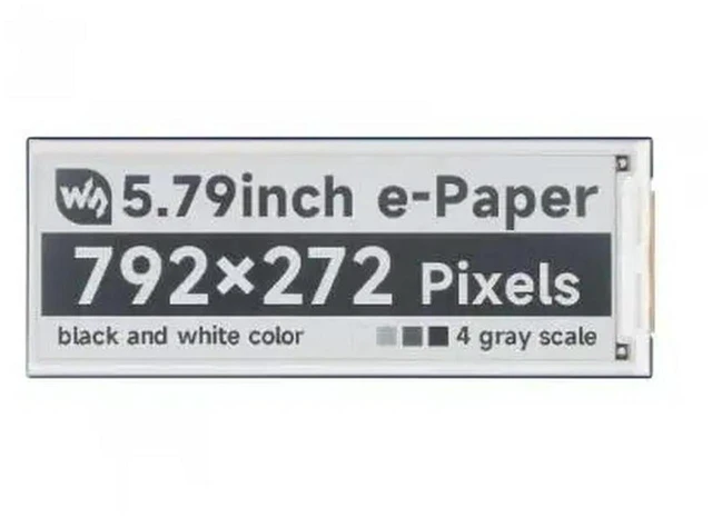 Main image of AJMRTC 5.79inch e-Paper e-Ink Display Module, 792×272 Pixels Black White E-Paper Screen, SPI Interface Electronic Paper Display for Raspberry Pi Arduino STM32 Low Power IoT Shelf Label Projects