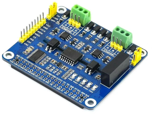 Main image of AJMRTC 2-Channel Isolated RS485 Expansion HAT for Raspberry Pi, SC16IS752+SP3485 Solution, SPI Controlled Dual RS485 Board, Magnetic & Power Isolation, Industrial Serial Communication Module for Data