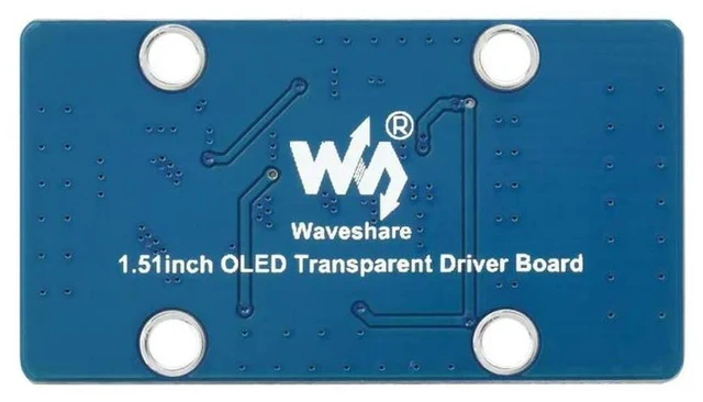 Alt view image 2 of 3 - AJMRTC 1.51inch Transparent OLED Display Module, 128×64 Pixels, Light Blue Color, SPI & I2C Dual Interfaces, Transparent Screen for Arduino Raspberry Pi Embedded DIY Visual Projects