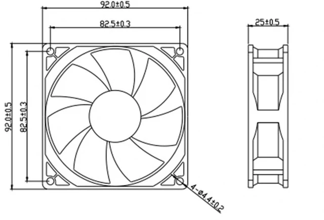Alt view image 2 of 6 - DD92DBVM-012 DC Brushless Cooling Fan, 9025 90mm x 25mm DC 12V 0.16A 2-Pin Axial Exhaust Replacement Fan for Cabinet, Wine Cooler, Power Supply Heat Dissipation