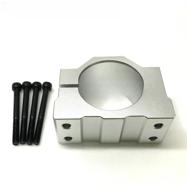 Main image of AJMRTC 52mm Inner Hole Spindle Motor Mount Seat, Anodized Aluminum CNC Spindle Clamp Holder, Comes with 4 Matching Screws, Stable Fixing Bracket for CNC Router Engraving Milling Machine, 1Pcs
