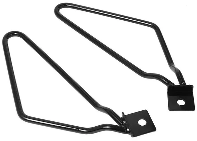 Alt view image 3 of 3 - AJMRTC Universal Motorcycle Modified Side Box Side Bag Bracket, Triangular Protective Mounting Holder, Heavy Duty Side Case Support Rack, Durable Side Bag Frame for Motorcycle Luggage Installation