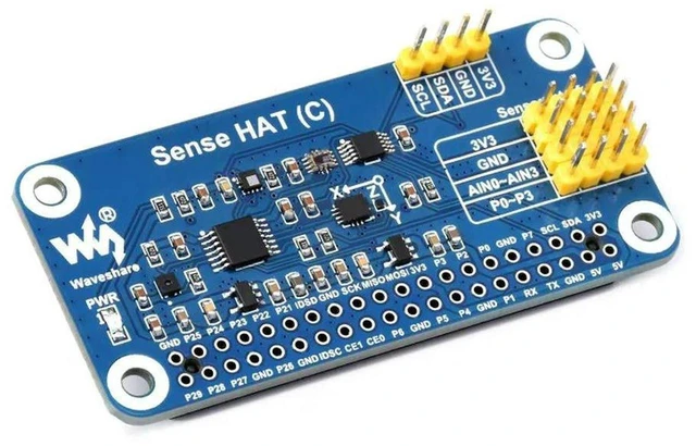 Main image of AJMRTC Sense HAT (C) for Raspberry Pi, Onboard Multiple Powerful Sensors, Supports External Sensor Expansion, Environmental Measurement Sensor Hat, Multi-function Detection Module for Raspberry Pi DIY
