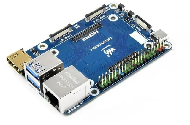 Alt view image 2 of 3 - AJMRTC CM5-IO-BASE-A Mini Base Board (A), Carrier Board Designed for Raspberry Pi Compute Module 5, Dual 4K HDMI, Gigabit Ethernet, USB3.2, MIPI CSI/DSI, 40PIN GPIO, PCIe Interface for Embedded Indust