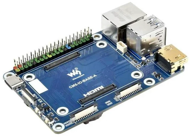 Alt view image 3 of 3 - AJMRTC CM5-IO-BASE-A Mini Base Board (A), Carrier Board Designed for Raspberry Pi Compute Module 5, Dual 4K HDMI, Gigabit Ethernet, USB3.2, MIPI CSI/DSI, 40PIN GPIO, PCIe Interface for Embedded Indust