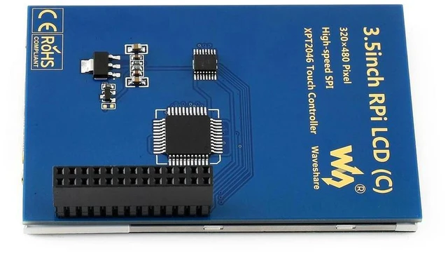 Alt view image 2 of 3 - AJMRTC 3.5 Inch Resistive Touch Display (C) for Raspberry Pi, 480×320 Pixels, 125MHz High Speed SPI Interface, Plug-and-Play LCD Screen, Desktop HMI and Embedded Maker DIY Project