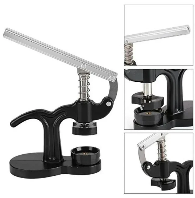 Alt view image 2 of 3 - AJMRTC Watch Repair Benchtop Press Tool, Cap Gland Watch Back Cover Press, Mechanical & Quartz Watch Case Closer, Watch Back Case Pressing Tool for Watch Battery Replacement & Case Sealing