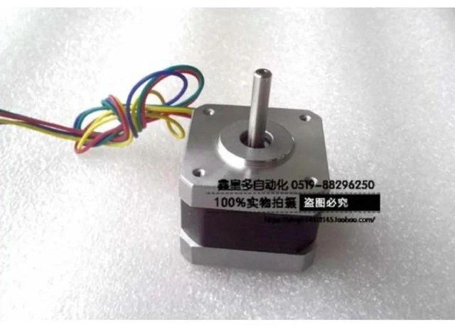 Alt view image 3 of 3 - AJMRTC 42 Stepper Motor, 1.8 Degree 2 Phase 4 Wire, 1.2A Rated Current, 0.27N.m Torque, 34mm Body Length Nema17 Stepping Motor for CNC Router, 3D Printer, DIY Automation Equipment
