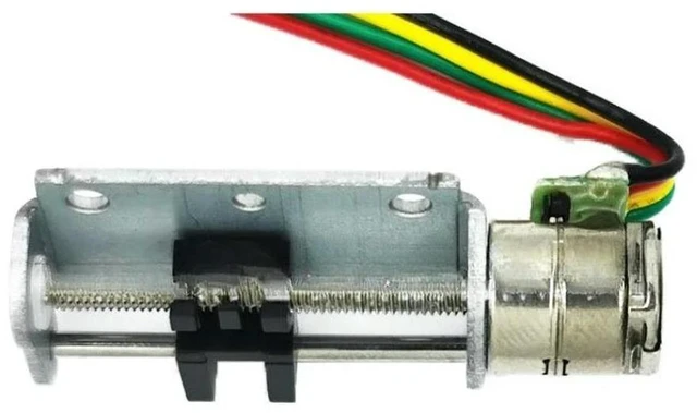 Alt view image 3 of 3 - AJMRTC Micro 2-Phase 4-Wire Screw Stepper Motor, 3.3V-5V Linear Motion Stepper Motor with 8mm Diameter Screw & Plastic Slider, Mini Linear Actuator for DIY Automation, 3D Printer Accessories & Small