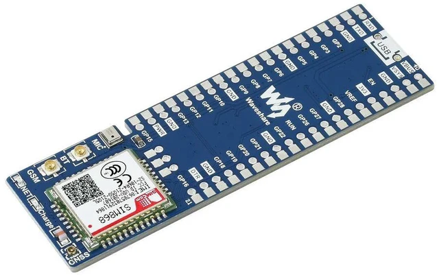Alt view image 3 of 3 - AJMRTC SIM868 GSM GPRS GNSS Expansion Module for Raspberry Pi Pico, 2G Cellular & GPS Positioning HAT, Wireless Communication Board for IoT Tracking, Data Logging & Embedded Development